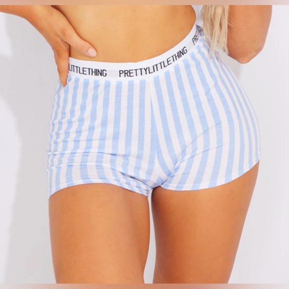 PrettyLittleThing Other - Pretty Little Thing Striped Pajama Shorts in Blue and White Size 10